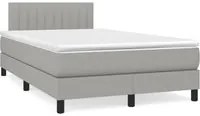 Letto a Molle Materasso e LED Grigio Chiaro 120x190 cm Tessuto 3270053