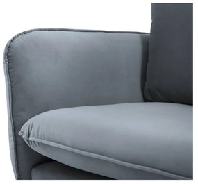 Divano in velluto grigio, 200 cm Vienna - Cosmopolitan Design