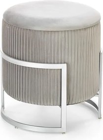 Sgabello imbottito grigio Cricket - H 46 cm