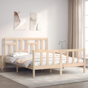 Giroletto Senza Materasso 160x200 Cm İn Legno Massello Di Pino /