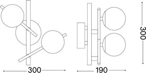 Ideal Lux - Applique LED da parete ATLAS 2xG9/3W/230V dorata