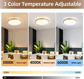Brilagi - Lampada LED dimmerabile GLASS POOL DOUBLE LED/60W/230V 50 cm dorata + telecomando