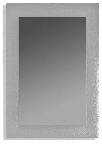 Specchio Shiny rettangolare in acciaio grigio 62 x 90 cm