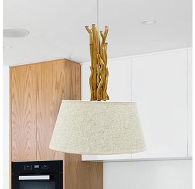 ONLI - Lampadario a sospensione con filo WOODY 1xE27/22W/230V