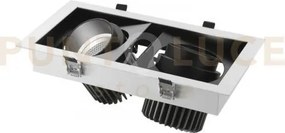 Incasso led apollo nero 60w 5800lm 3000k orientabile 35,5x18,8x7,7cm