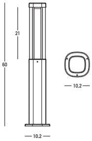 Zambelis E355 - Lampada LED da esterno LED/7W/230V 3000K IP54 antracite