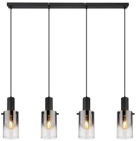 Globo 15907-4H - Lampadario a sospensione con filo FLORENTINA 4xE27/40W/230V nero