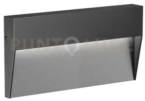 Ges1171c- segnapassi in alluminio led 3000k 408lm 6w colore antracite