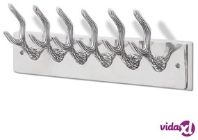 vidaXL Ganci Appendiabiti 2 pz Argento in Alluminio