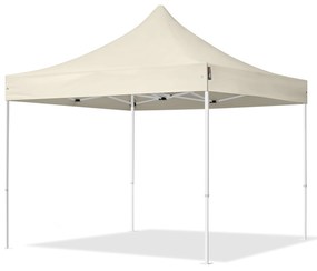 TOOLPORT 3x3m gazebo pieghevole, ECONOMY acciaio, crema - (581826)