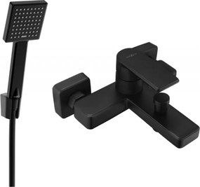 Mexen Mino R45 rubinetteria da vasca con set doccia, nero - 7243R45-70