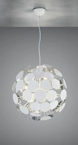 Discalgo sospensione sfera tondi metallo bianco opaco + argento d. ...