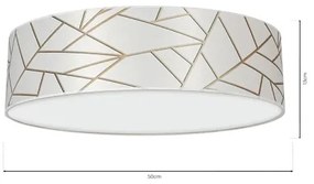 Plafoniera ZIGGY 3xE27/60W/230V bianca/oro