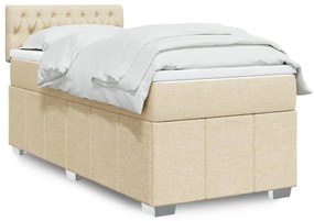 Giroletto A Molle Con Materasso Crema 90x190 Cm İn Tessuto /