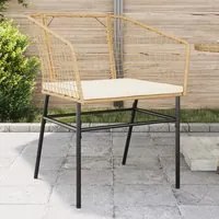 Sedie da Giardino 2pz con Cuscini Marrone in Polyrattan 369101