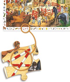 Un puzzle e un gioco di osservazione - equestre - 200 pezzi