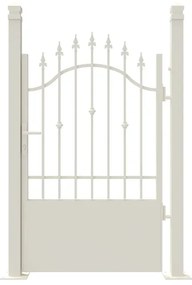 Cancello con serratura manuale Civetta in ferro, apertura a destra, L 104.5, H 150-165 cm, di colore bianco