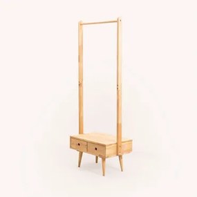 Appendiabiti con cassetti Arlan Legno Naturale - Sklum