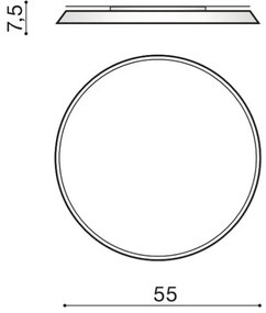 Azzardo AZ2739 - Plafoniera LED CORTONA 1xLED/50W/230V 4000K