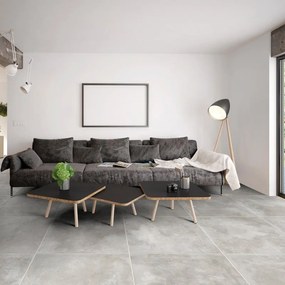 Piastrella da pavimento e rivestimento interno 81 x 81 cm Sp. 9.5 mm rettificato Emotion in gres porcellanato opaco grigio traffico intenso (pei 4/5) R9