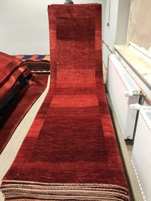 Loribaft Tappeto 290x80 Rosso (Iran) Annodato A Mano