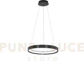 Lampadario a sospensione led nike nera in metallo 40w 5840lm cct 27...