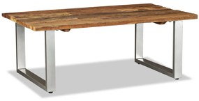 Tavolino da caffè in legno massello recuperato 100x60x38 cm