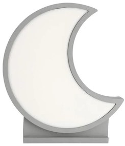 Lampada da tavolo LED per bambini MOON LED/12W/230V grigia