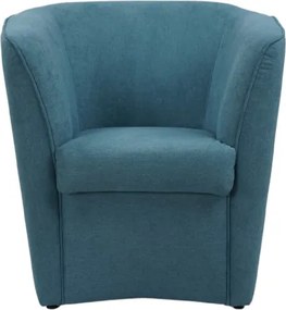 Poltrona in tessuto antimacchia Turchese imbottita moderna