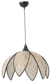 Lampadario a sospensione FUME 1xE27/40W/230V ø 40 cm nero/beige