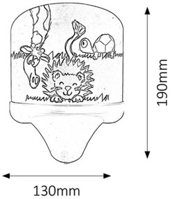 Rabalux 4571 - LED Applique per bambini LEON E14/7W