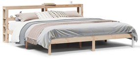 Letto Senza Materasso 180x200 Cm İn Legno Massello Di Pino /