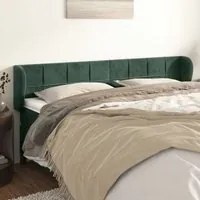 Testiera ad Orecchio Verde Scuro 203x23x78/88 cm in Velluto cod mxl 78551