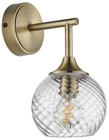 Endon 103173 - Applique ALLEGRA 1xE14/7W/230V ottone/limpido