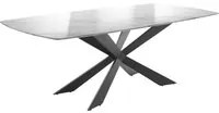 Tavolo da pranzo 200x90x76 cm effetto marmo Marble Tomasucci