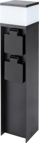Brilagi - Lampada da esterno con 2 prese SCHUKO, 1x G9/11W/230V, IP44, nera