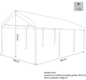 ATHESIS - gazebo per auto in acciaio