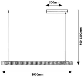 Rabalux 72214 - Lampadario LED a sospensione con filo CITAL LED/36W/230V 3000K