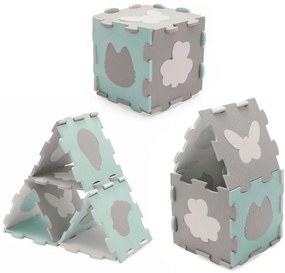 KINDERKRAFT select - Puzzle in schiuma LUNO 30 pezzi grigio/menta
