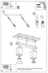 Faretto MERIDA 2 2xGU10/40W/230V bianco
