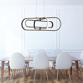 Lampadario Moderno Clip Acciaio Bianco Nero Led 52,44W 3000 - 4500 - 6500K