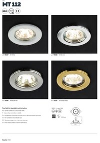 Redo 70309 - Lampada da incasso MT 1xGU5,3/50W/12V cromo opaco