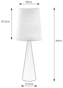 Markslöjd 108624 - Lampada da tavolo CONUS 1xE14/40W/230V bianco/cromo opaco