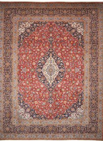 Kashan Tappeto persiano 310x400 Rosso (Iran) Annodato A Mano