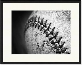 Foto incorniciata Old Worn Baseball, varie misure