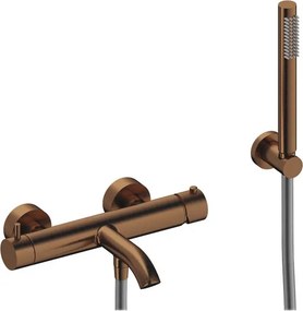 Rubinetto per vasca getto laminare cristallino Loop k per muro oro rosa