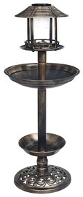 Bagnetto Per Uccelli Decorativa Con Luci Led Solari İn Plastica /