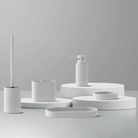 Set accessori bagno 2 pezzi in poliresina bianca Marica