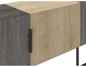 Tavolo TV in rovere colore naturale 200x55 cm Titan - Marckeric