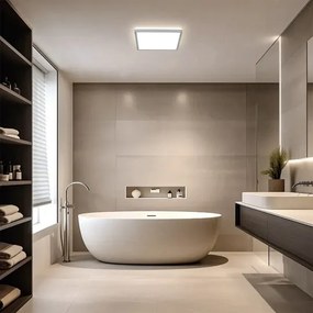 Brilagi - Plafoniera LED per bagno ultra sottile 18W/230V 30x30 cm argento IP54